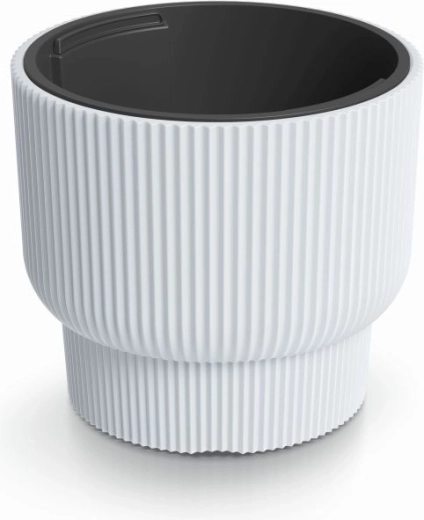 Plastic Flower Pot with Insert Milly 39.5 cm White
