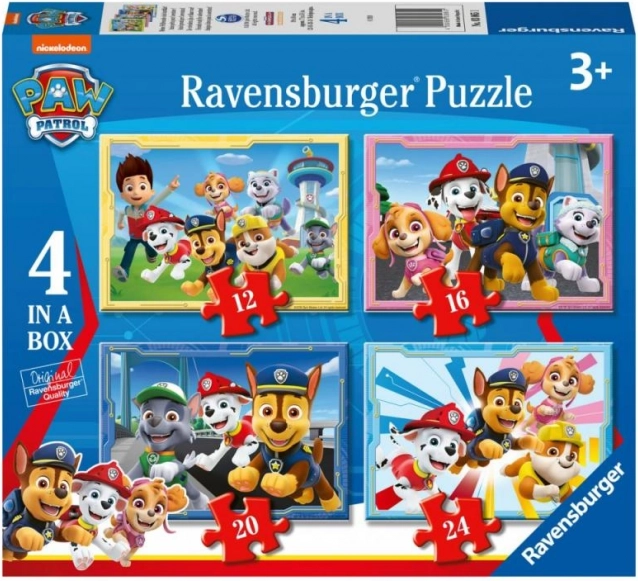 Ravensburger dėlionė PAW Patrol 4v1 (12/16/20/24 detalės)
