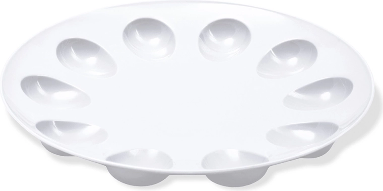 Egg plate Bąble 23 cm, white