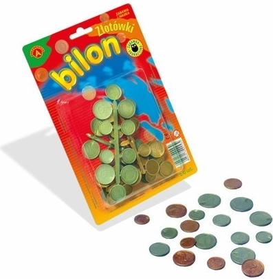 Plastikinės lenkiškos zlotų monetos – edukacinis rinkinys