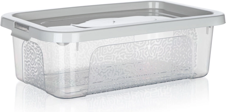 Storage Box Multibox 4.5 l with Lid and Clips, 32 × 19 × 10 cm