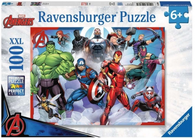 Ravensburger vaikiška dėlionė Marvel Avengers (100 detalių)