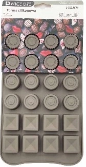 Silikoninė pralinių forma, 24 ertmės, 14 × 23 cm