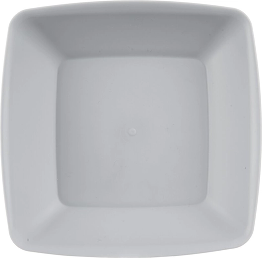 Deep plastic plate Sandy, grey, 17.5 × 17.5 cm