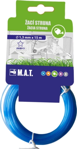 Atsarginis žoliapjovės valas žvaigždė 1,3 mm, 15 m, tamsiai oranžinis