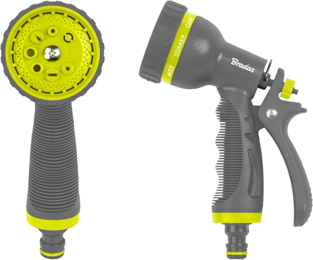Watering gun with 8 functions, gray/lime