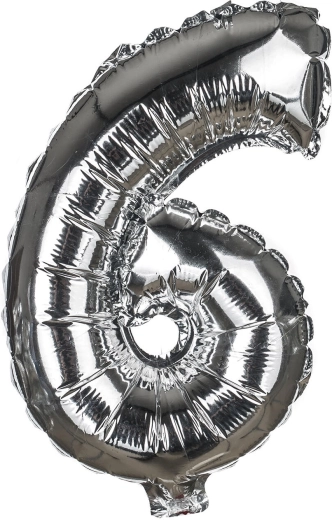 Folinis balionas skaičius 6, 30 cm – MY PARTY
