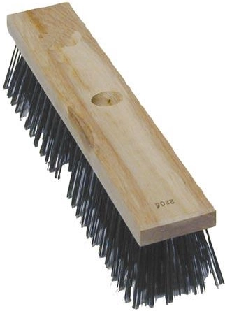 Road brush 35 × 7 cm for wooden handle, 0.4 mm wire