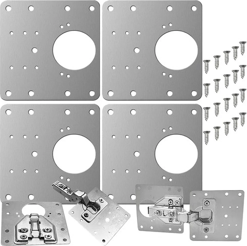 Taisymo plokštelės baldų lankstams – rinkinys 4 vnt.