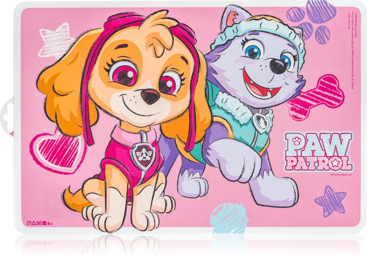 Plastikinis vaikiškas stalo padėkliukas PAW PATROL Girl 43 × 28 cm