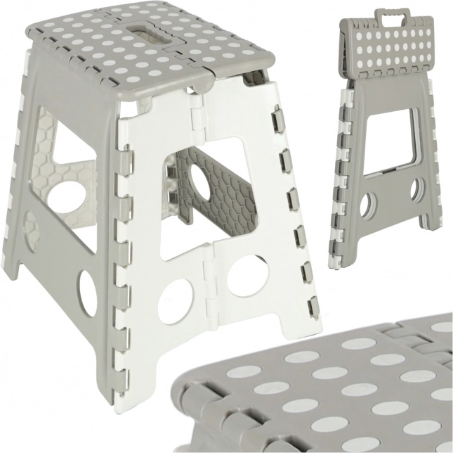 Sulankstoma neslystanti kėdutė 39 cm – šviesiai pilka