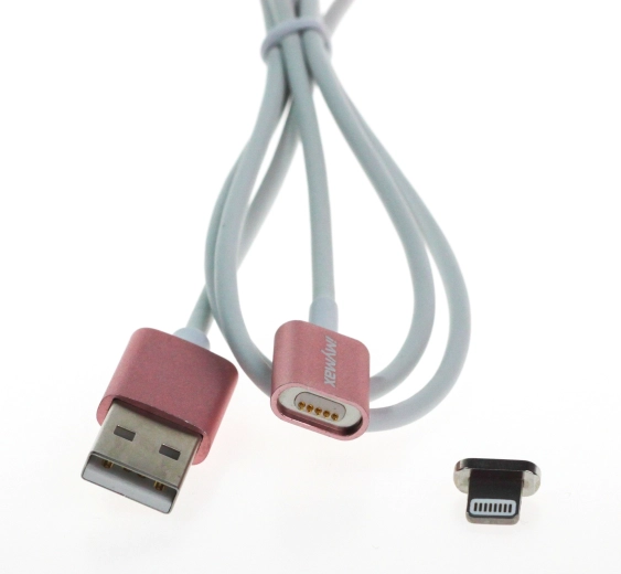 MyMax magnetic Lightning cable 1 m pink
