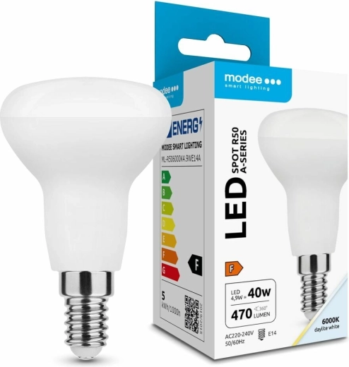 Modee LED lemputė R50 E14 4,9 W šaltai balta 470 lm 110°