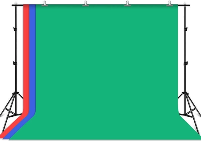 Puluz fotografinių fonų laikiklis su 3 spalvotais fonais