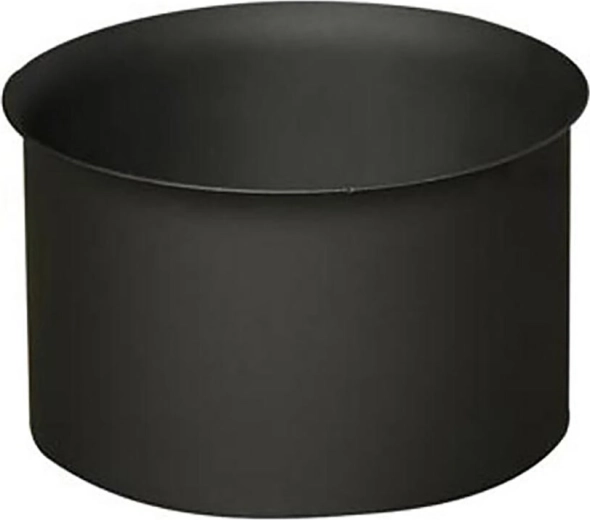 Chimney Wall Sleeve 145 mm, Steel 1.5 mm, Black