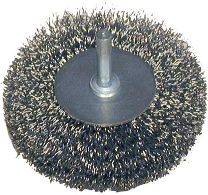 Circular wire brush with shank 70 mm, wire 0.3 mm, double-row