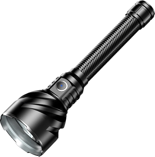 Superfire TF02 žibintuvėlis – galingas taktinis LED žibintuvėlis 3300 lm, švietimo nuotolis 1100 m, USB‑C