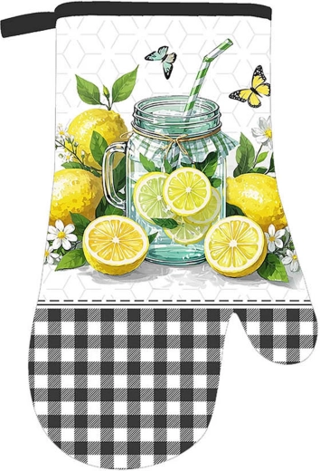 Kitchen Oven Mitt Lemon 18 × 30 cm