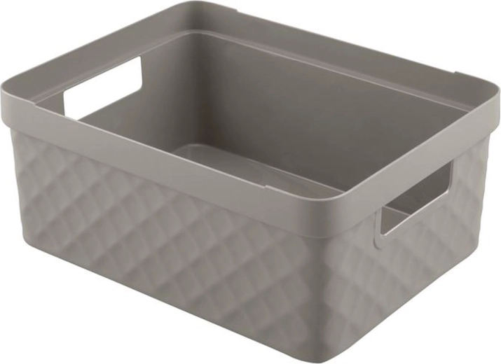 Plastikinis daiktų laikymo krepšelis HEIDRUN Diamond 36 × 27 × 14 cm, įvairių spalvų – 1 vnt.