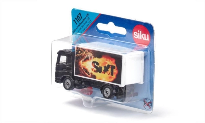 Siku blisterinė dėžinio sunkvežimio SIxt mašina su atidaroma rampa