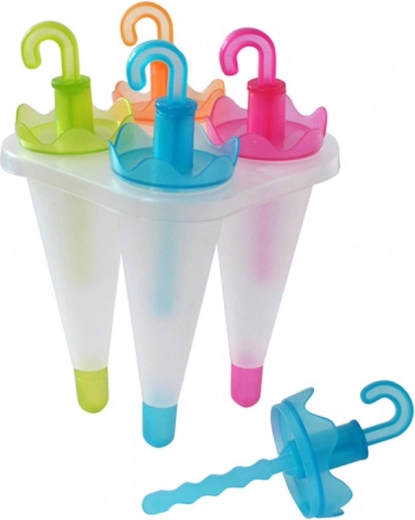 Plastikinė ledų formelė TORO – skėčiai, 4 vnt.