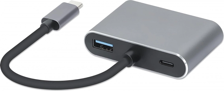 USB-C 4-in-1 multi-function hub with HDMI 4K and VGA
