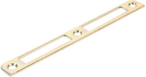 Universal Straight Strike Plate K191, white, zinc (10 pcs)