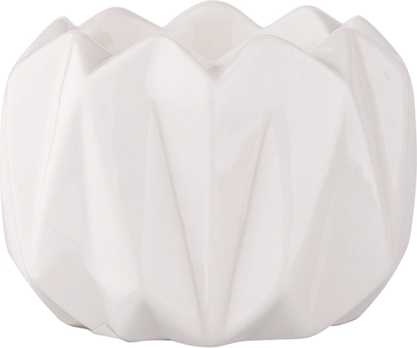 White porcelain candle holder 7 × 7 × 5 cm