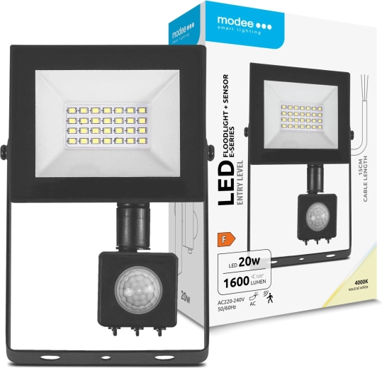 Modee LED prožektorius su judesio jutikliu 20 W, 1600 lm, 120°, neutrali balta 4000 K