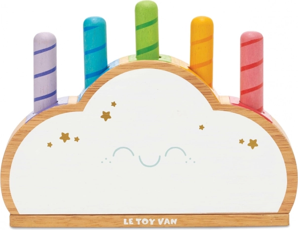 LE TOY VAN Petilou vaivorykštinis cloud pop medinis žaislas