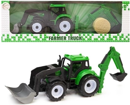 Backhoe tractor with trailer - 1 piece