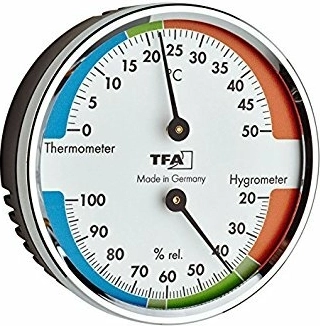 Analoginis termometras su higrometru TFA
