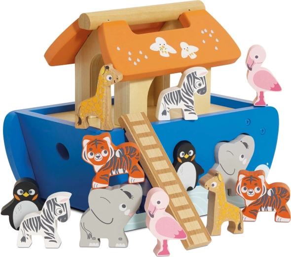 Le Toy Van Noah’s Ark – wooden shape-sorting ark with animal figures
