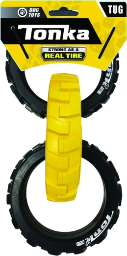 Tonka rubber pull rings for dogs 3-in-1, durable tug toy 27 cm