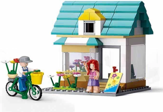 Sluban Town flower shop – building set with figures (149 pieces)