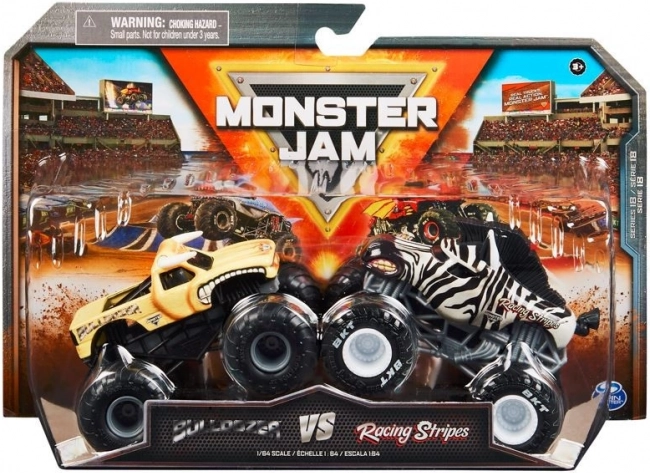 Monster Jam metaliniai monster truck modeliai 1:64 – 2 automobilių rinkinys