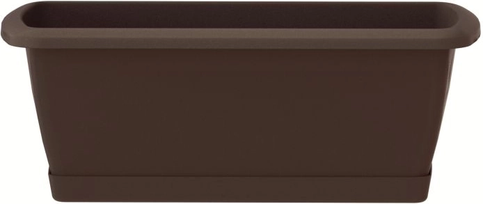 Respana Planter Box with Saucer 88.5 cm, Brown
