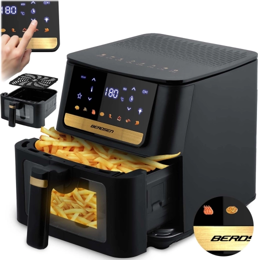 Karšto oro gruzdintuvė BERDSEN 6,5 l 1700 W su jutikliniu ekranu