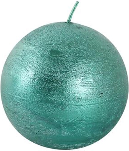 Rustikali apvali žvakė 8 cm – žalia Provence