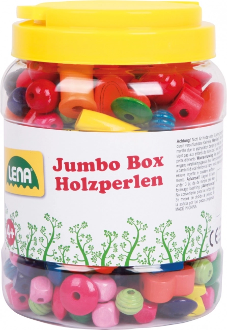 Lena wooden beads in a maxi jar