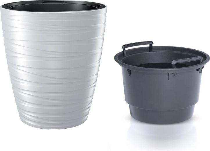 MAZE gėlių vazonas su įdėklu 47,5 cm, baltas