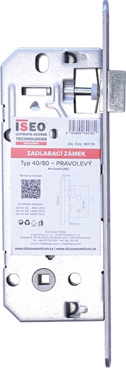 ISEO Mortise Lock with Key 90/40/20/230