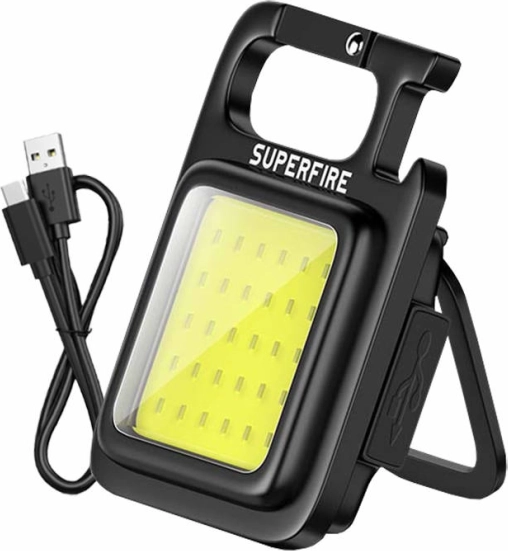 Dirbtuvių žibintuvėlis SUPERFIRE MX16 su USB‑C ir 4 režimais