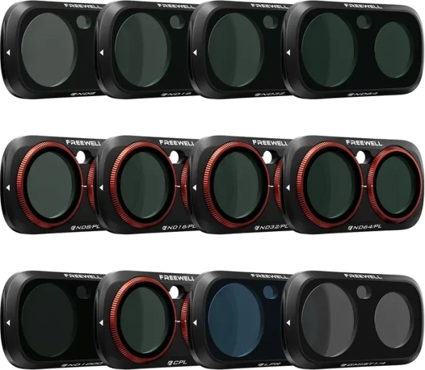 Freewell filtrų rinkinys, skirtas Insta360 Luna Ultra (12 vnt.)