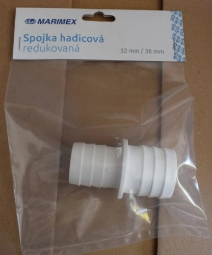 Redukuojanti žarnų jungtis 32/38 mm, balta
