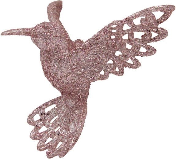 Decorative acrylic bird 10 cm – pink