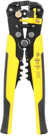 Automatinės izoliacijos nuėmimo replės su pjaustykle ir užspaudimo žnyplėmis