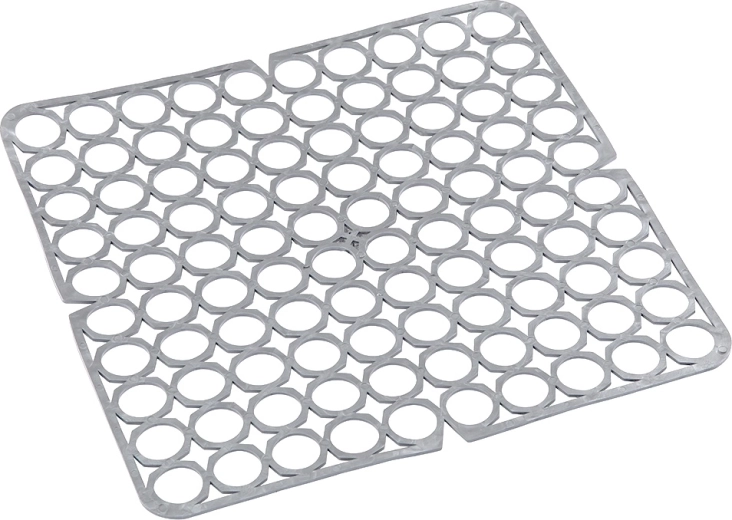 Elastinga kriauklės grotelė 27,5 × 27,5 cm, sidabriškai pilka