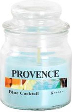 Kvapioji žvakė stiklinėje Provence Blue Cocktail 24 val.