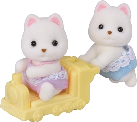 Sylvanian Families Pomeranijos dvynukai su traukinuku